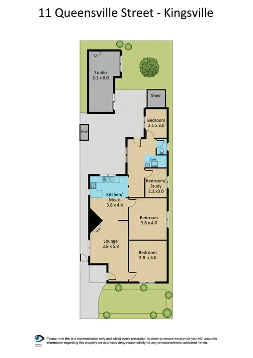 Floorplan of Homely house listing, 11 Queensville Street, Kingsville VIC 3012