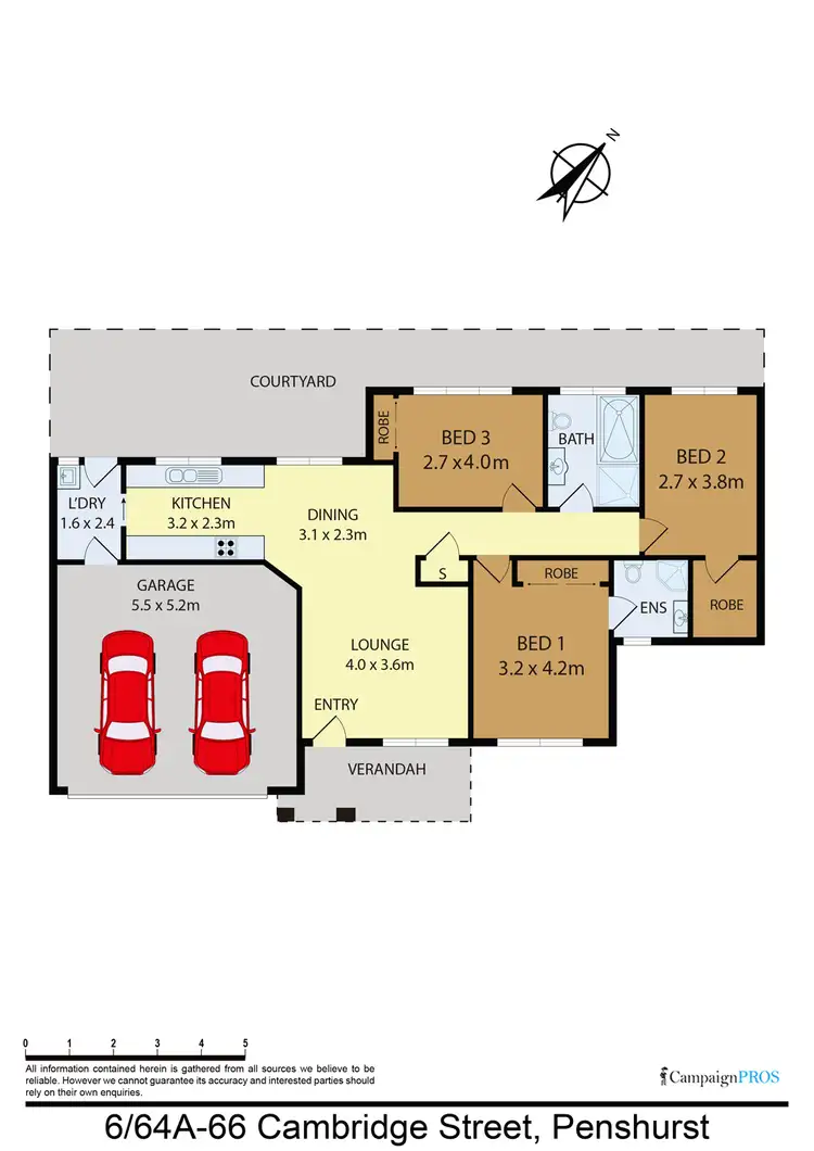 Floorplan of Homely villa listing, 6/64A-66 Cambridge Street, Penshurst NSW 2222