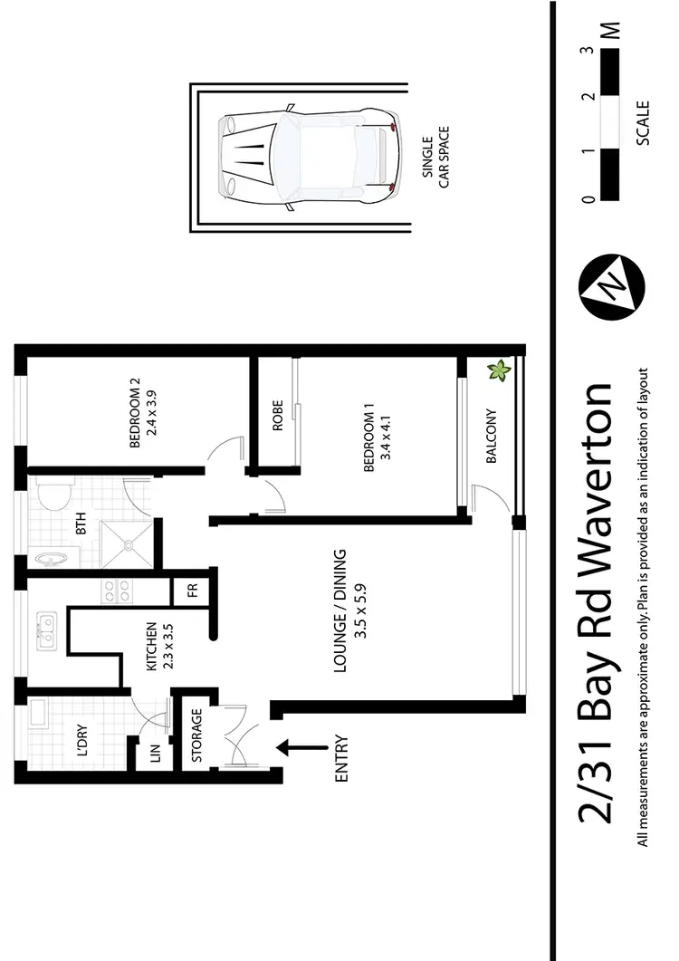 Floorplan of Homely apartment listing, 2/31 Bay Road, Waverton NSW 2060