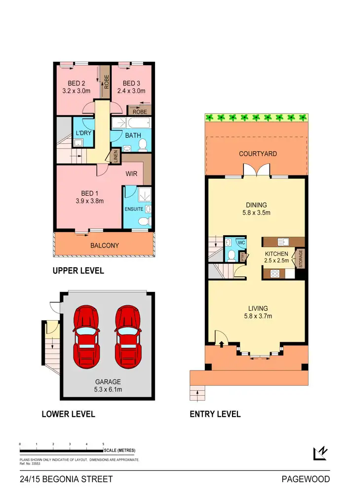 Floorplan of Homely townhouse listing, 24/15 Begonia Street, Pagewood NSW 2035