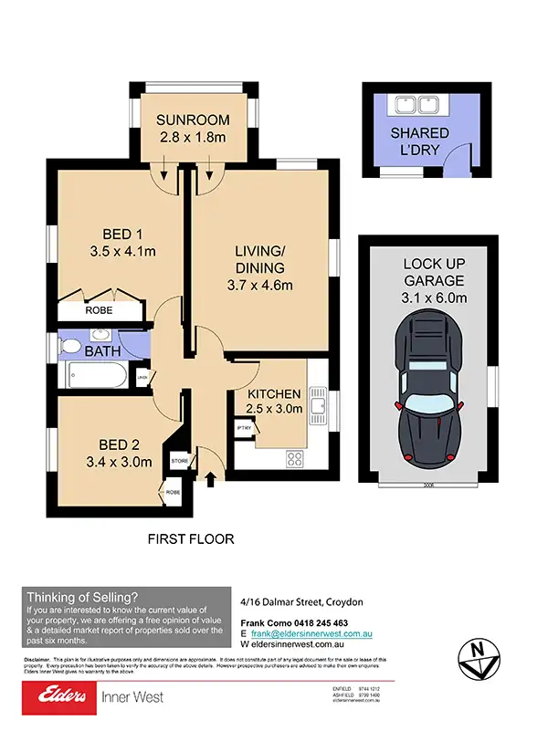 Floorplan of Homely unit listing, 4/16 Dalmar Street, Croydon NSW 2132