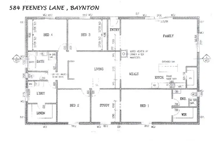 Floorplan of Homely rural property listing, 584 FEENEYS RD, Lancefield VIC 3435