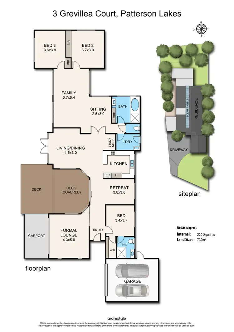 Floorplan of Homely house listing, 3 Grevilllea Court, Patterson Lakes VIC 3197
