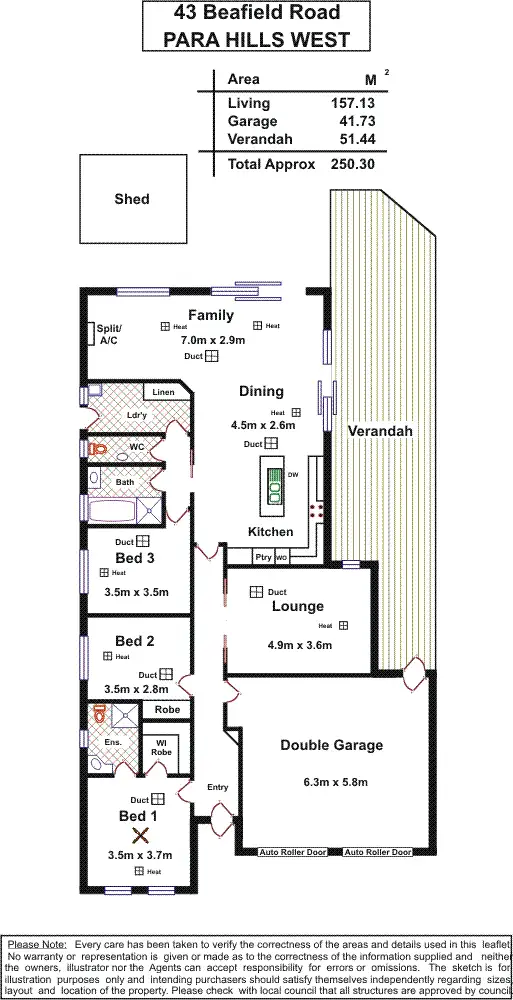 Floorplan of Homely house listing, 43 Beafield Road, Para Hills West SA 5096