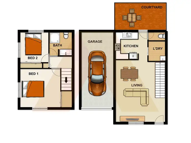 Floorplan of Homely townhouse listing, 67/3809 Pacific Highway, Tanah Merah QLD 4128