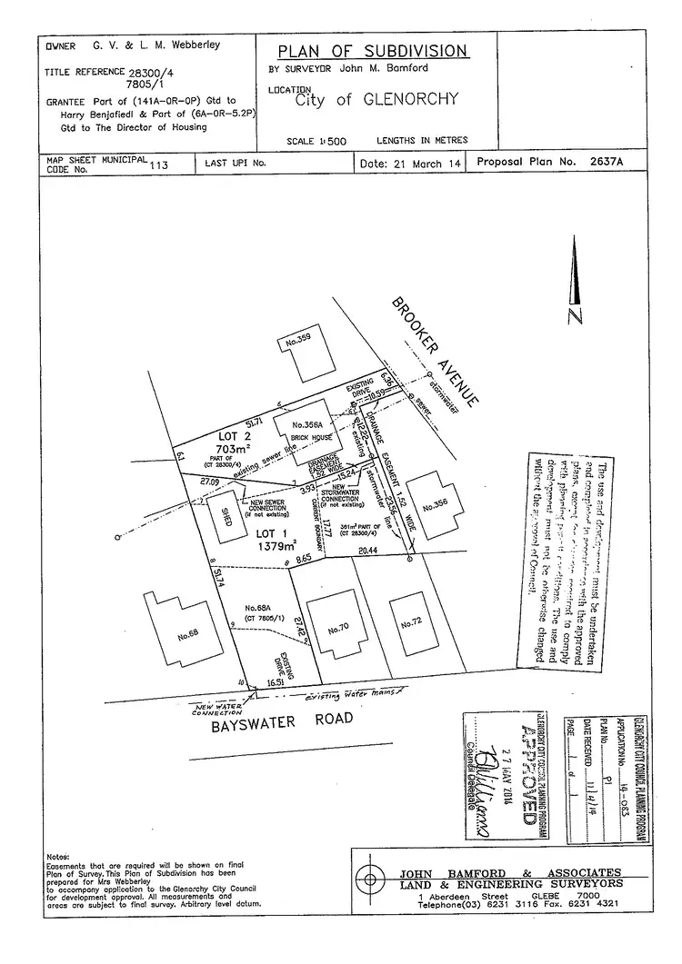Floorplan of Homely land listing, 68A Bayswater Road, Moonah TAS 7009