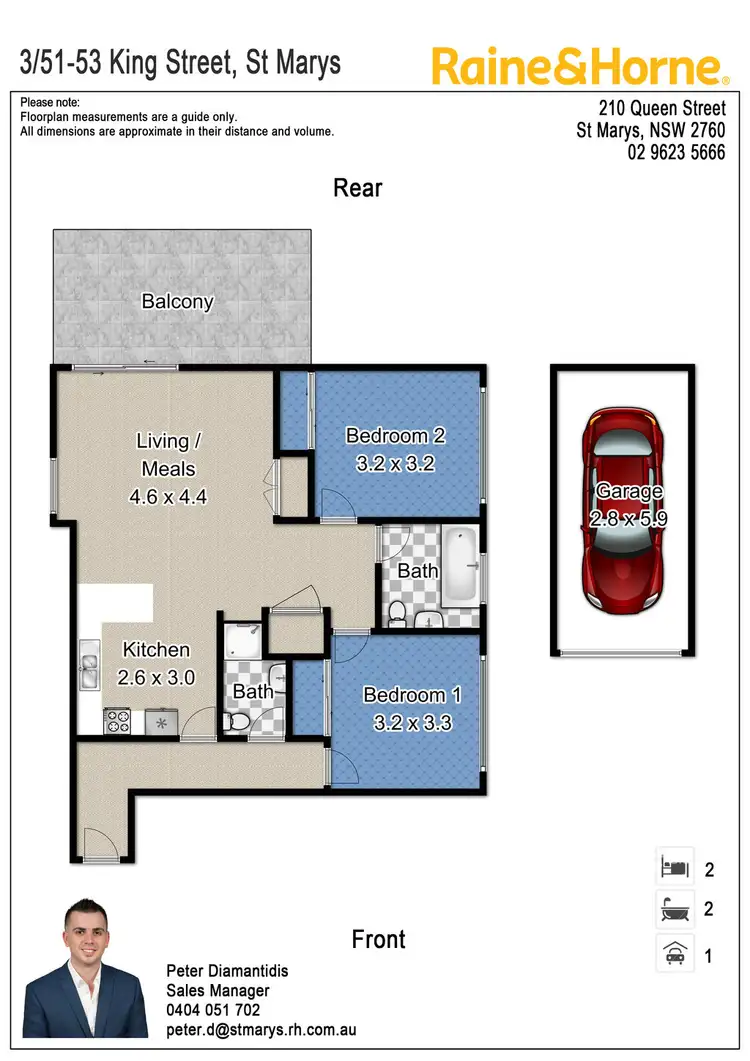 Floorplan of Homely apartment listing, 3/51-53 King Street, St Marys NSW 2760