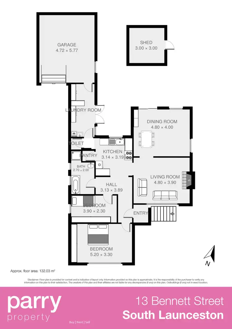 Floorplan of Homely house listing, 13 Bennett Street, South Launceston TAS 7249