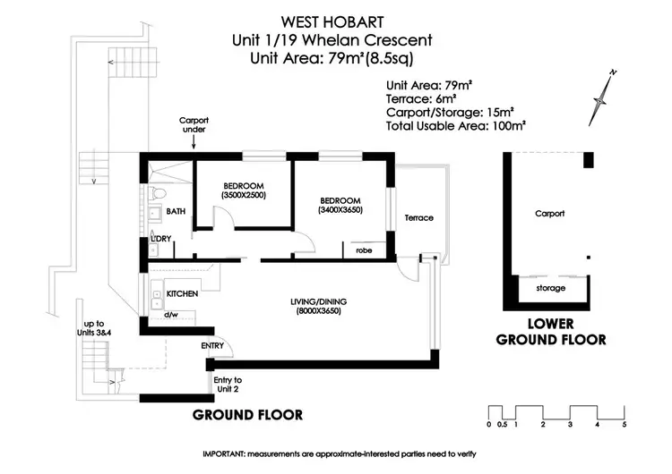 Floorplan of Homely house listing, 1/19 Whelan Crescent, West Hobart TAS 7000