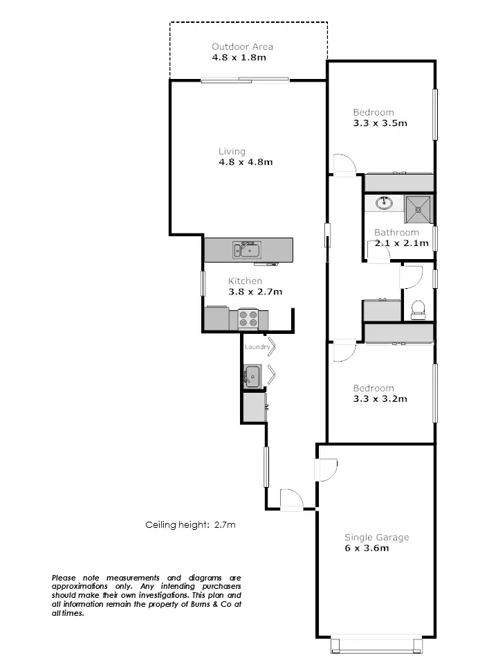 Floorplan of Homely townhouse listing, 6 A John Court, Irymple VIC 3498