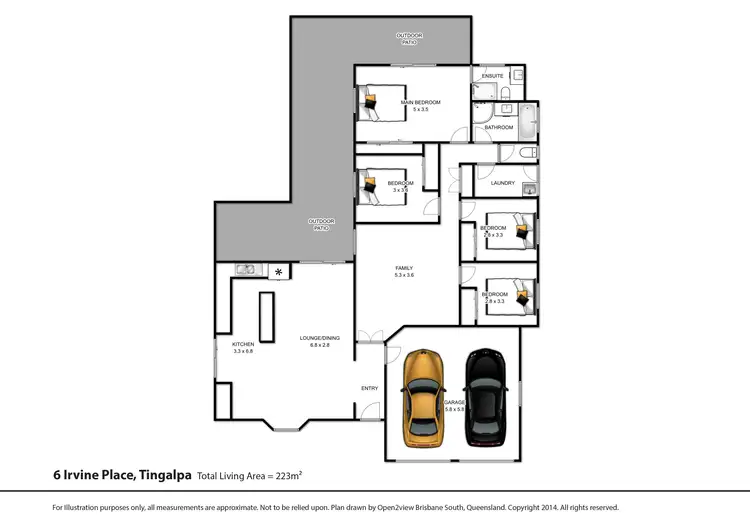 Floorplan of Homely house listing, 6 Irvine Place, Wynnum West QLD 4178