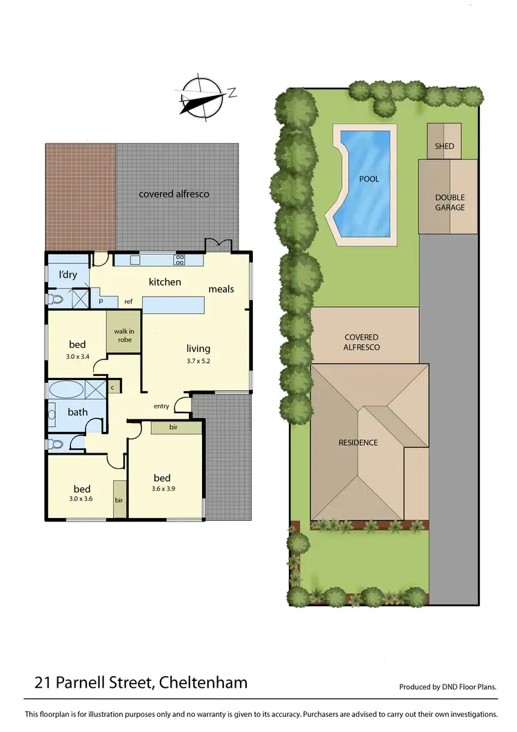 Floorplan of Homely house listing, 21 Parnell Street, Cheltenham VIC 3192