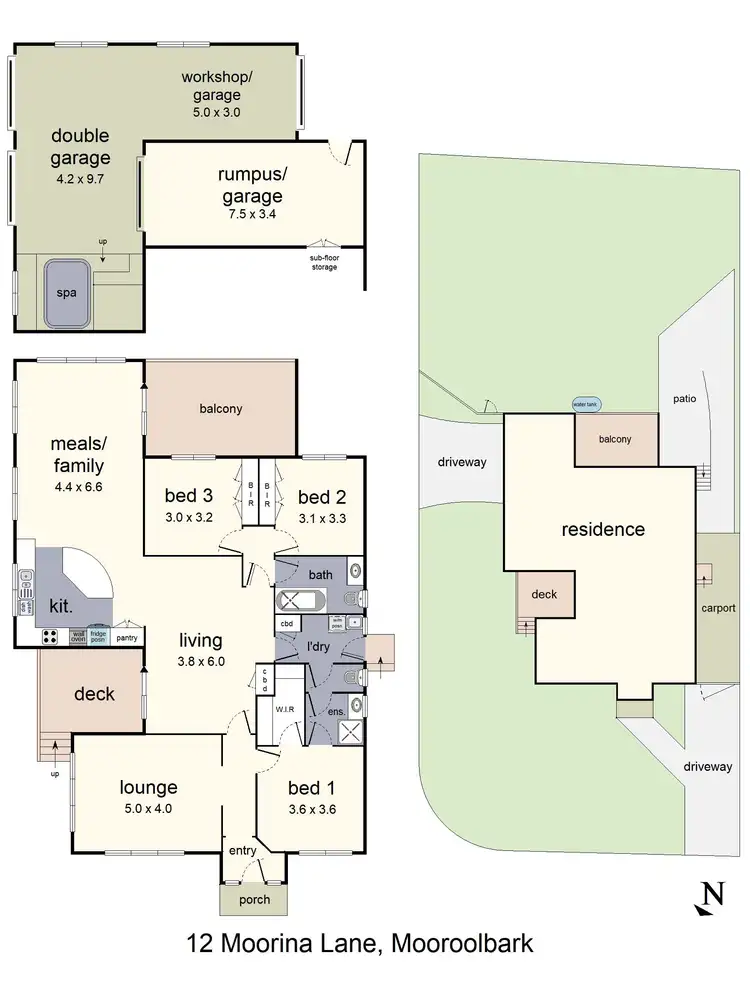 Floorplan of Homely house listing, 12 Moorina Lane, Mooroolbark VIC 3138