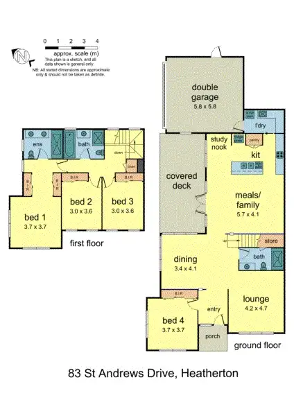 Floorplan of Homely house listing, 83 St Andrews Drive, Heatherton VIC 3202