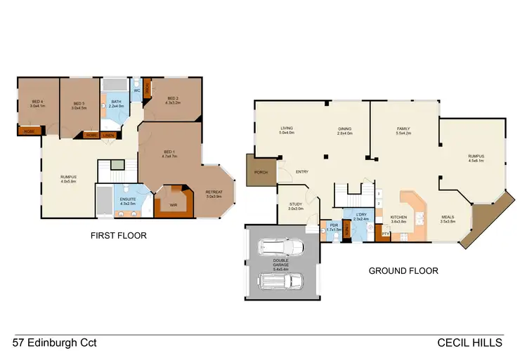 Floorplan of Homely house listing, 57 Edinburgh Circuit, Cecil Hills NSW 2171