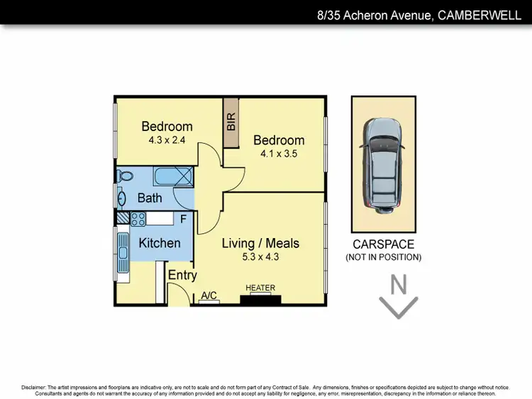 Floorplan of Homely apartment listing, 8/35 Acheron Avenue, Camberwell VIC 3124