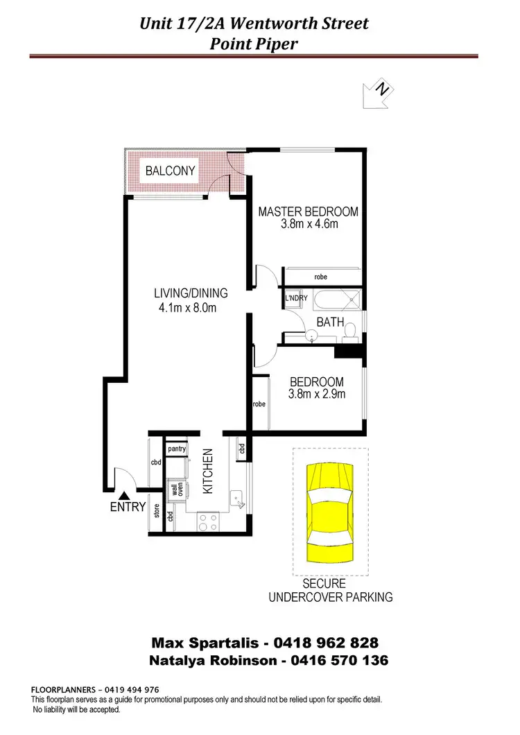 Floorplan of Homely apartment listing, 17/2A Wentworth Street, Point Piper NSW 2027