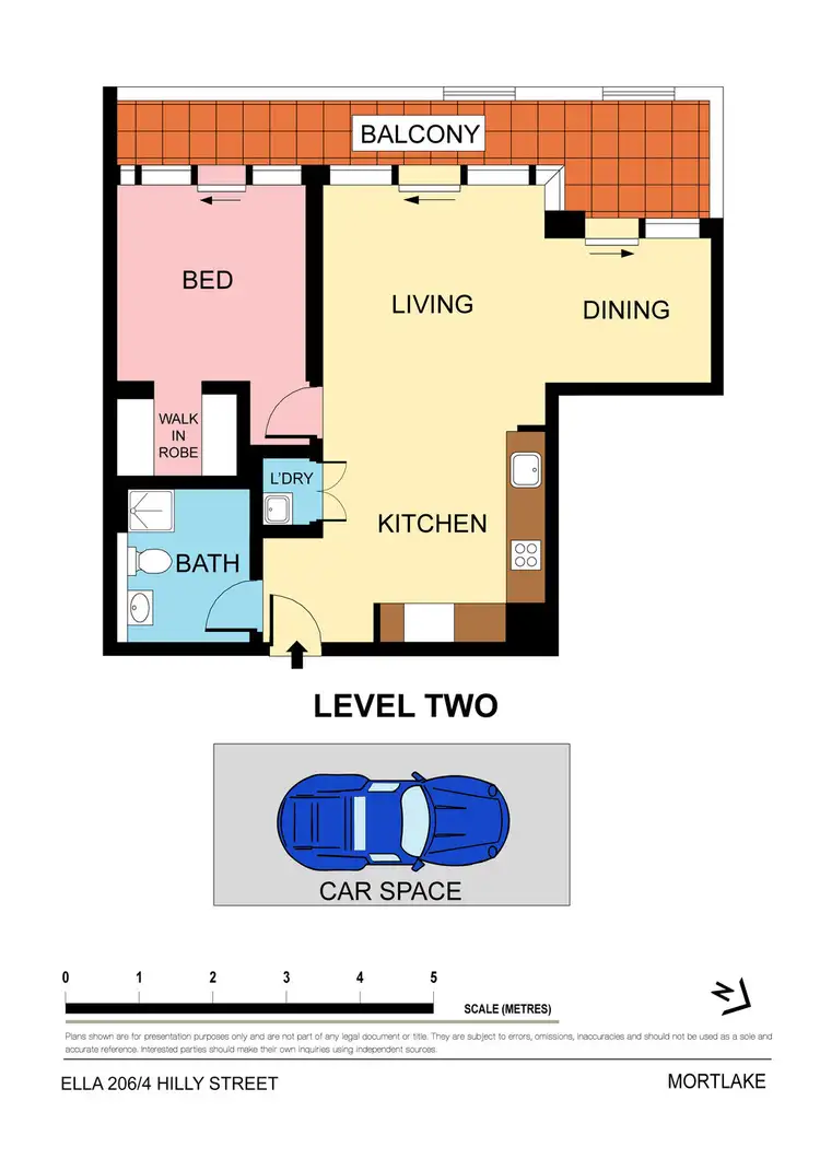 Floorplan of Homely apartment listing, Ella 206/4 Hilly Street 'Majors Bay', Mortlake NSW 2137