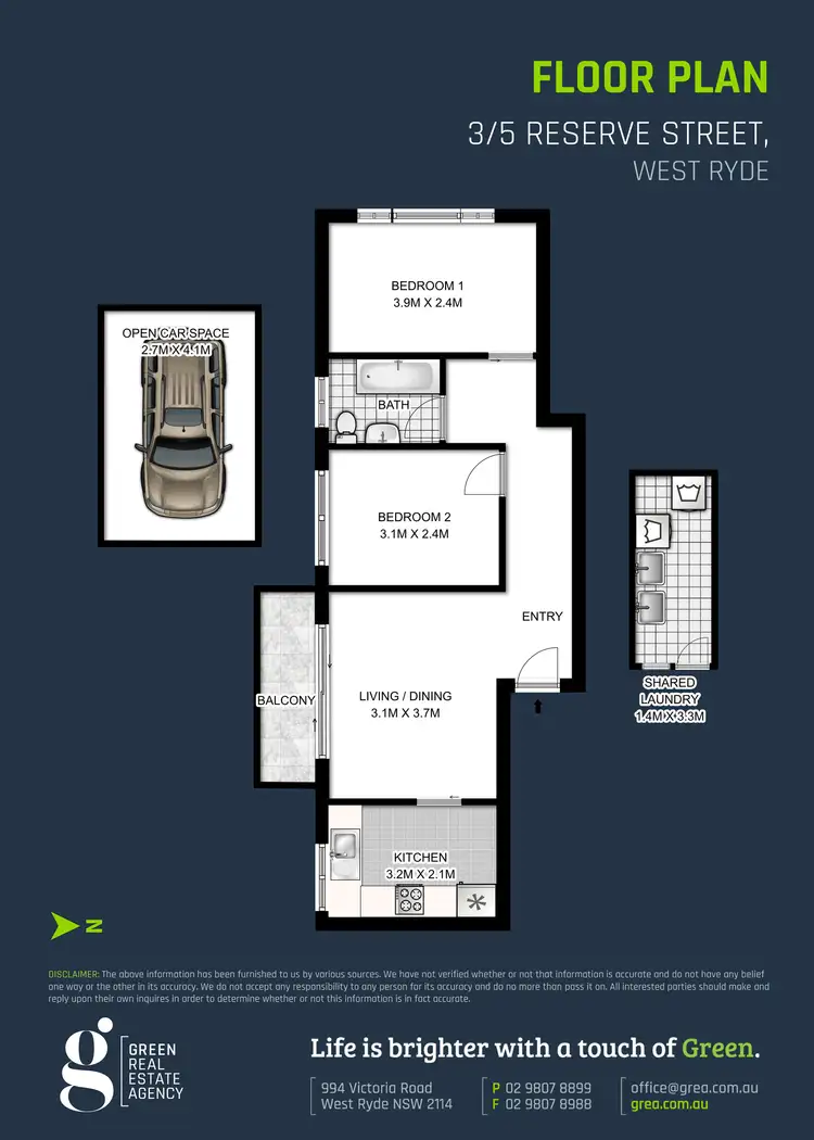 Floorplan of Homely apartment listing, 3/5 Reserve Street, West Ryde NSW 2114
