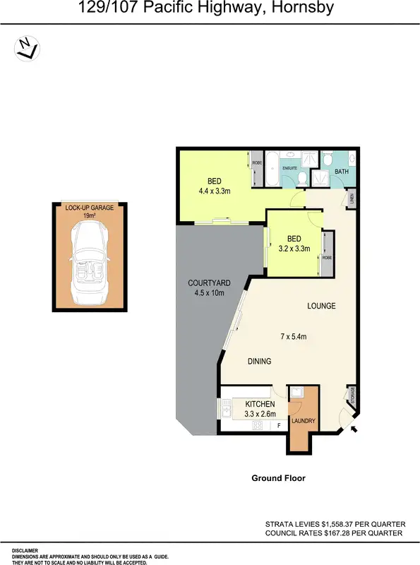 Floorplan of Homely apartment listing, 129/107-115 Pacific Highway, Hornsby NSW 2077