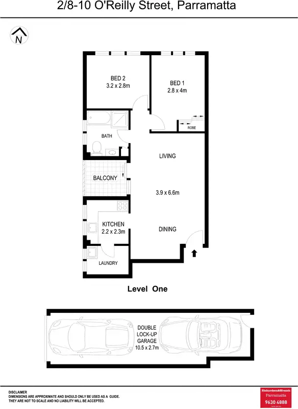 Floorplan of Homely unit listing, 2/8-10 O'Reilly Street, Parramatta NSW 2150