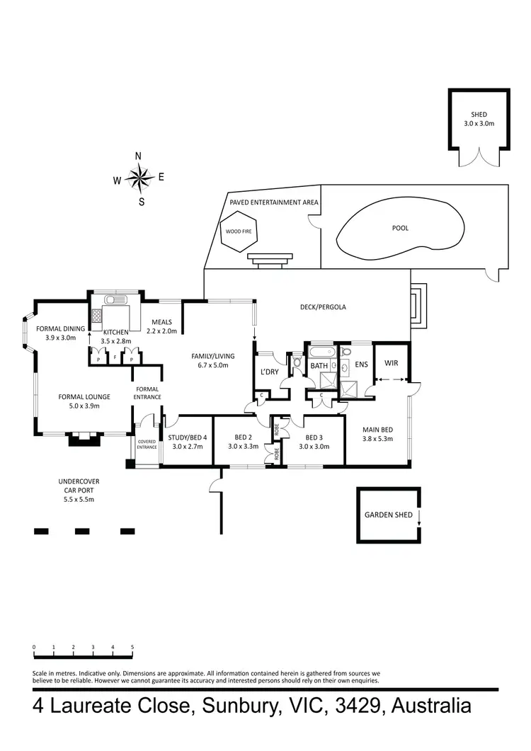 Floorplan of Homely house listing, 4 Laureate Close, Sunbury VIC 3429