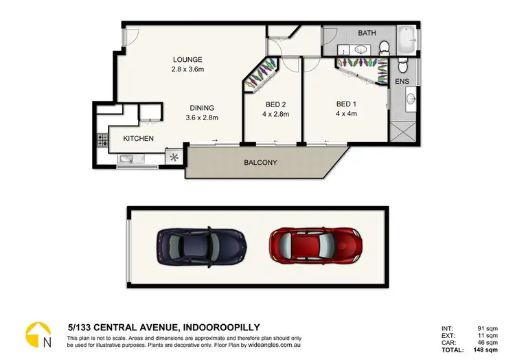 Floorplan of Homely unit listing, 5/133 Central Avenue, Indooroopilly QLD 4068