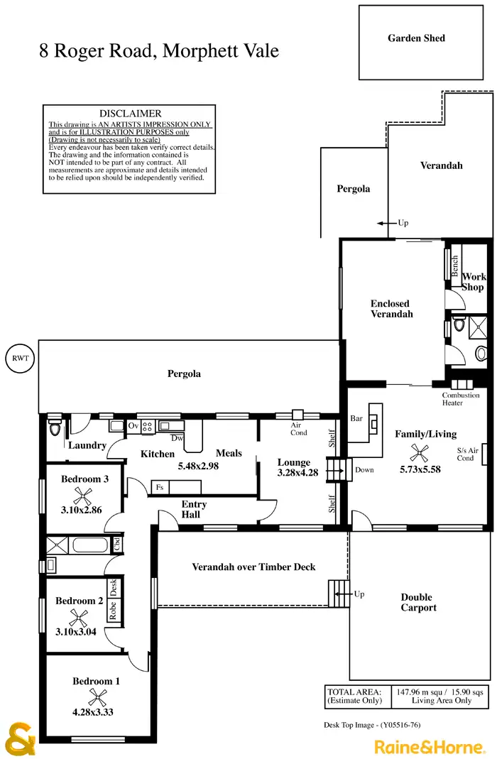 Floorplan of Homely house listing, 8 Roger Road, Morphett Vale SA 5162