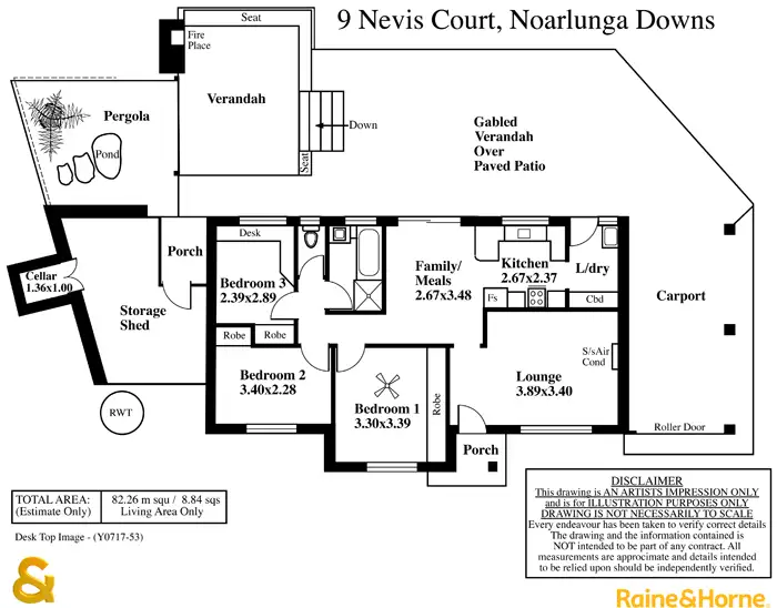 Floorplan of Homely house listing, 9 Nevis Court, Noarlunga Downs SA 5168