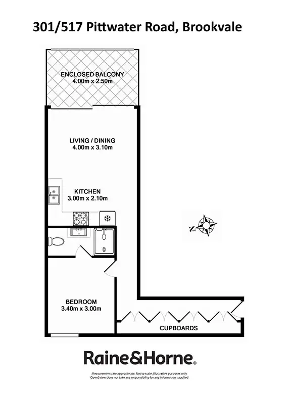 Floorplan of Homely apartment listing, 301/517 Pittwater Road, Brookvale NSW 2100