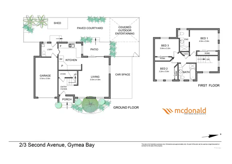 Floorplan of Homely townhouse listing, 2/1-3 Second Avenue, Gymea Bay NSW 2227