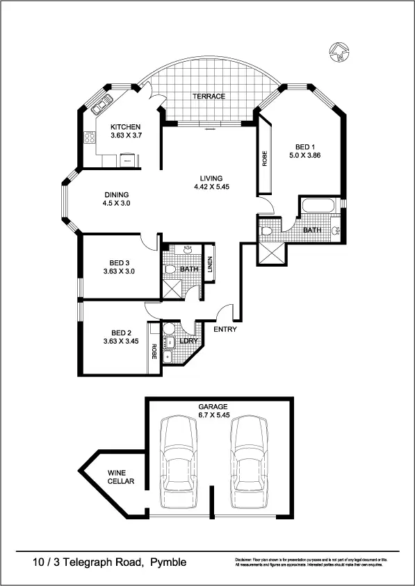 Floorplan of Homely apartment listing, 10/3 Telegraph Road, Pymble NSW 2073