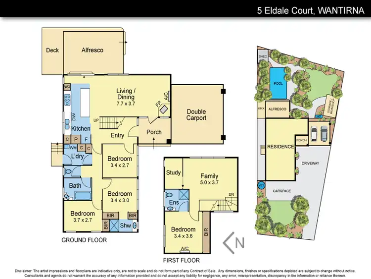 Floorplan of Homely house listing, 5 Eldale Court, Wantirna VIC 3152