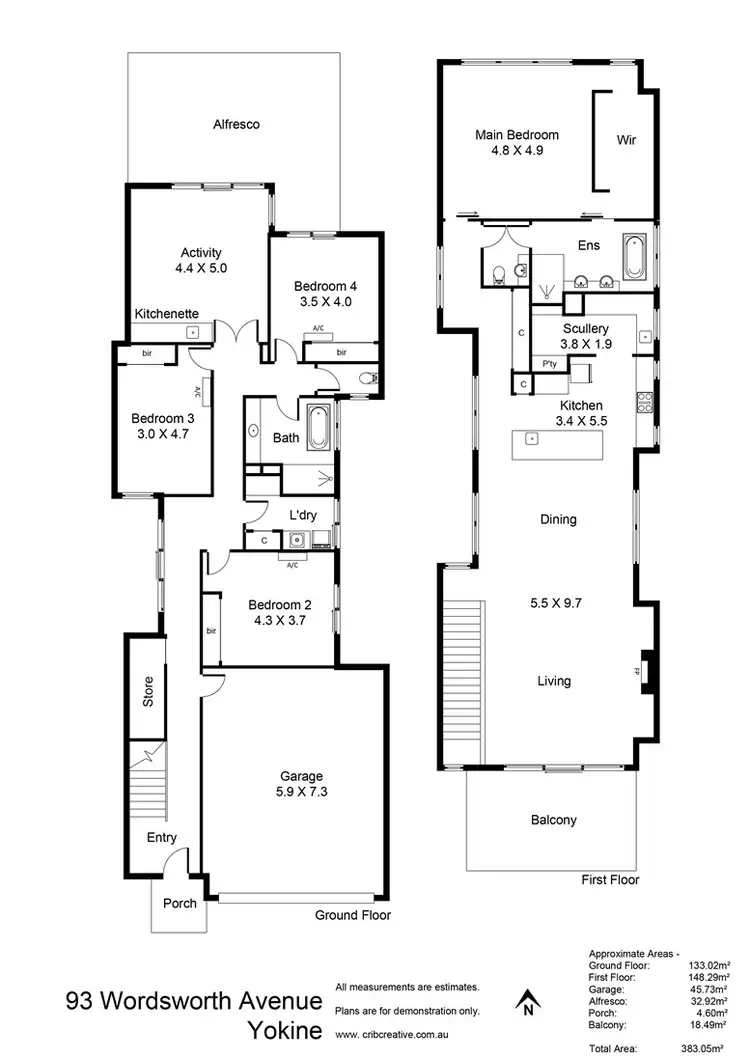 Floorplan of Homely house listing, 93 Wordsworth Avenue, Yokine WA 6060
