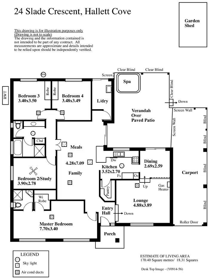 Floorplan of Homely house listing, 24 Slade Crescent, Hallett Cove SA 5158