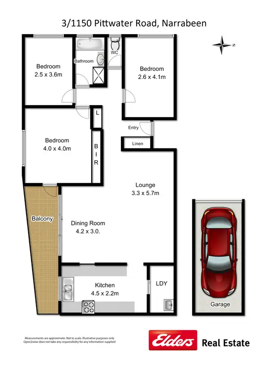 Floorplan of Homely unit listing, 3/1150 Pittwater Road, Collaroy NSW 2097