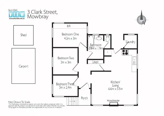 Floorplan of Homely house listing, 3 Clark Street, Mowbray TAS 7248