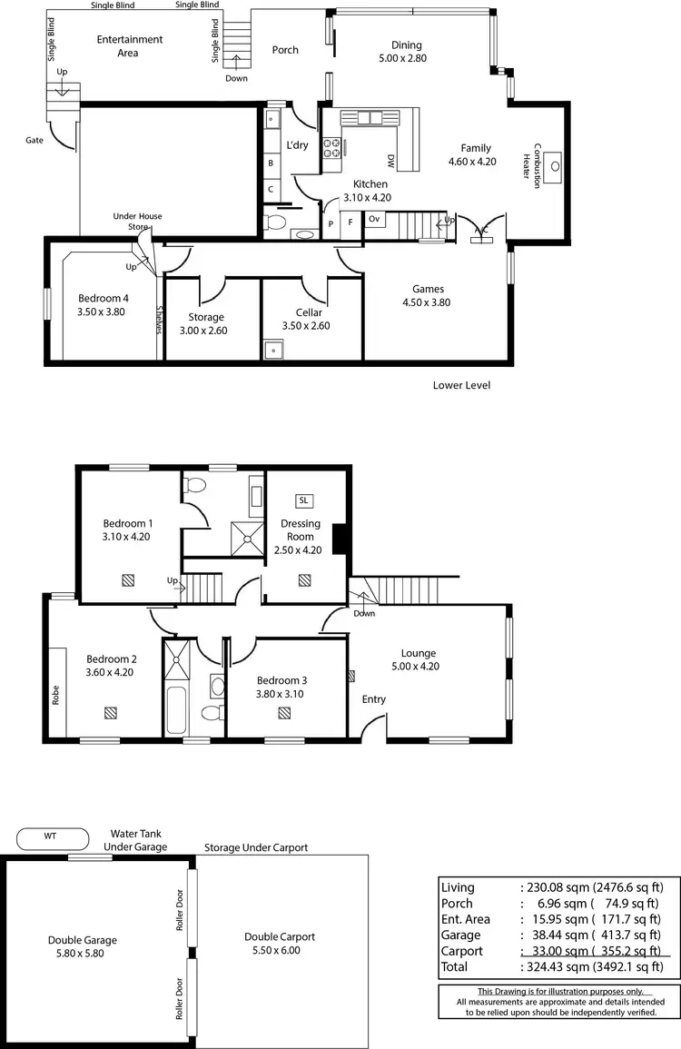 Floorplan of Homely house listing, 12 Yarrabee Road, Greenhill SA 5140