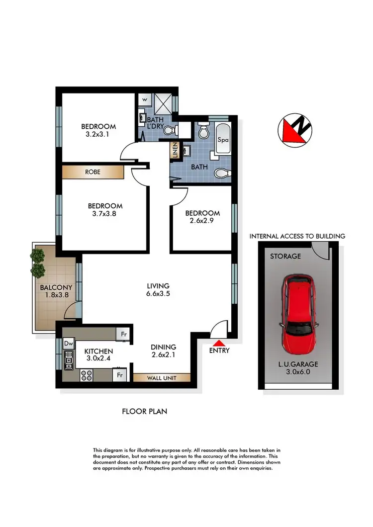 Floorplan of Homely apartment listing, 2/54 Sir Thomas Mitchell Road, Bondi Beach NSW 2026