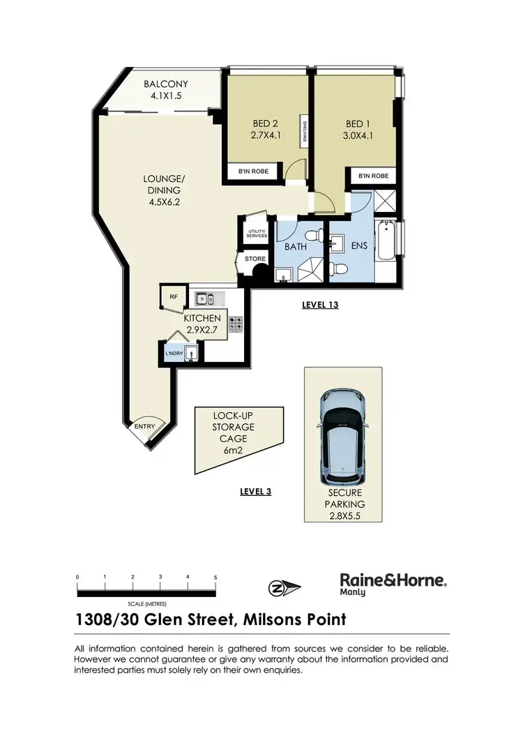 Floorplan of Homely apartment listing, 1308/30 Glen Street, Milsons Point NSW 2061
