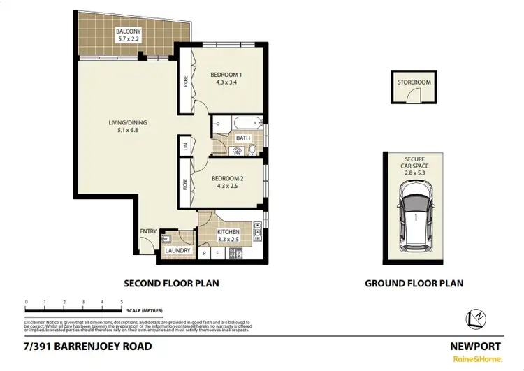 Floorplan of Homely unit listing, 7/391 Barrenjoey Road, Newport NSW 2106