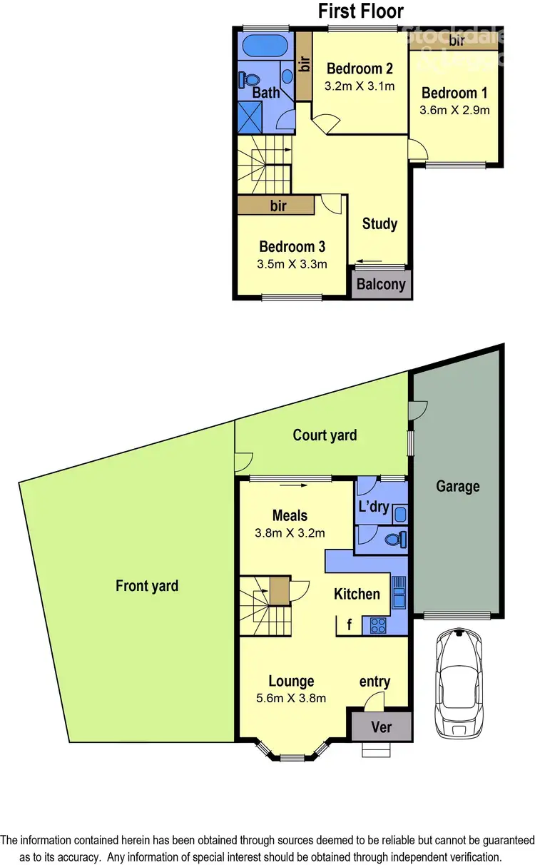 Floorplan of Homely townhouse listing, 1/51 Hickford Street, Reservoir VIC 3073