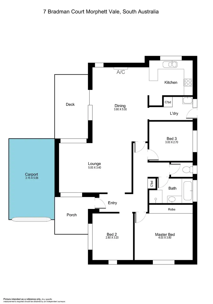 Floorplan of Homely house listing, 7 Bradman Court, Morphett Vale SA 5162