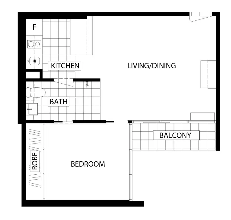 Floorplan of Homely apartment listing, 2312/181 A'Beckett Street, Melbourne VIC 3000