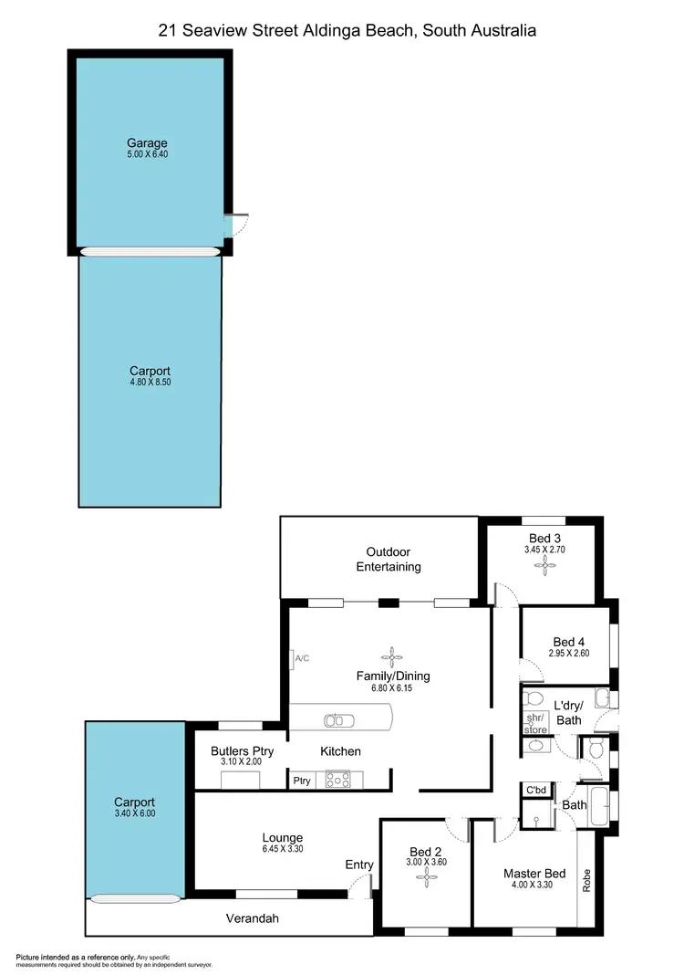 Floorplan of Homely house listing, 21 Seaview Street, Aldinga Beach SA 5173
