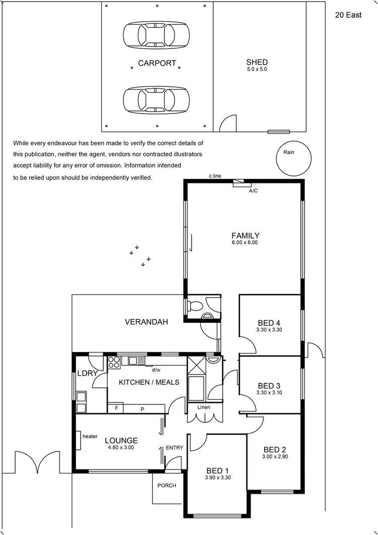 Floorplan of Homely house listing, 20 East Street, Hectorville SA 5073