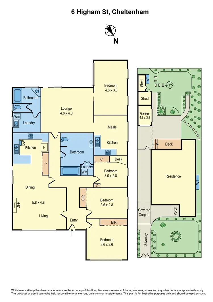 Floorplan of Homely house listing, 6 Higham Street, Cheltenham VIC 3192