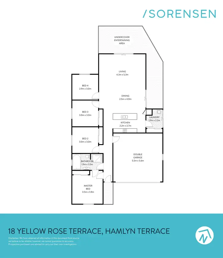 Floorplan of Homely house listing, 18 Yellow Rose Terrace, Hamlyn Terrace NSW 2259