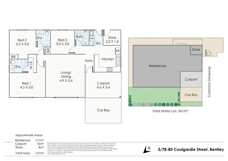 Floorplan of Homely house listing, 3/78-80 Coolgardie Street, Bentley WA 6102