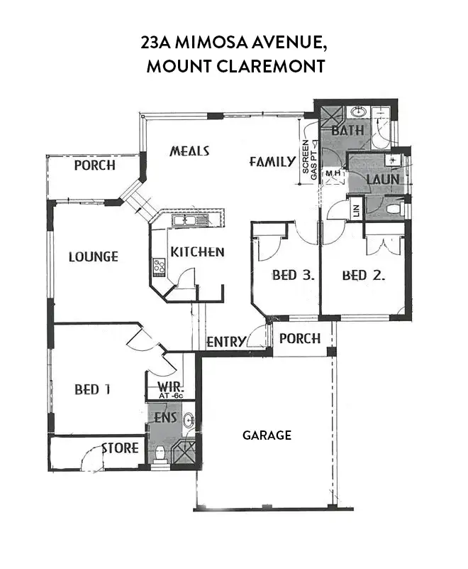 Floorplan of Homely house listing, 23A Mimosa Avenue, Mount Claremont WA 6010